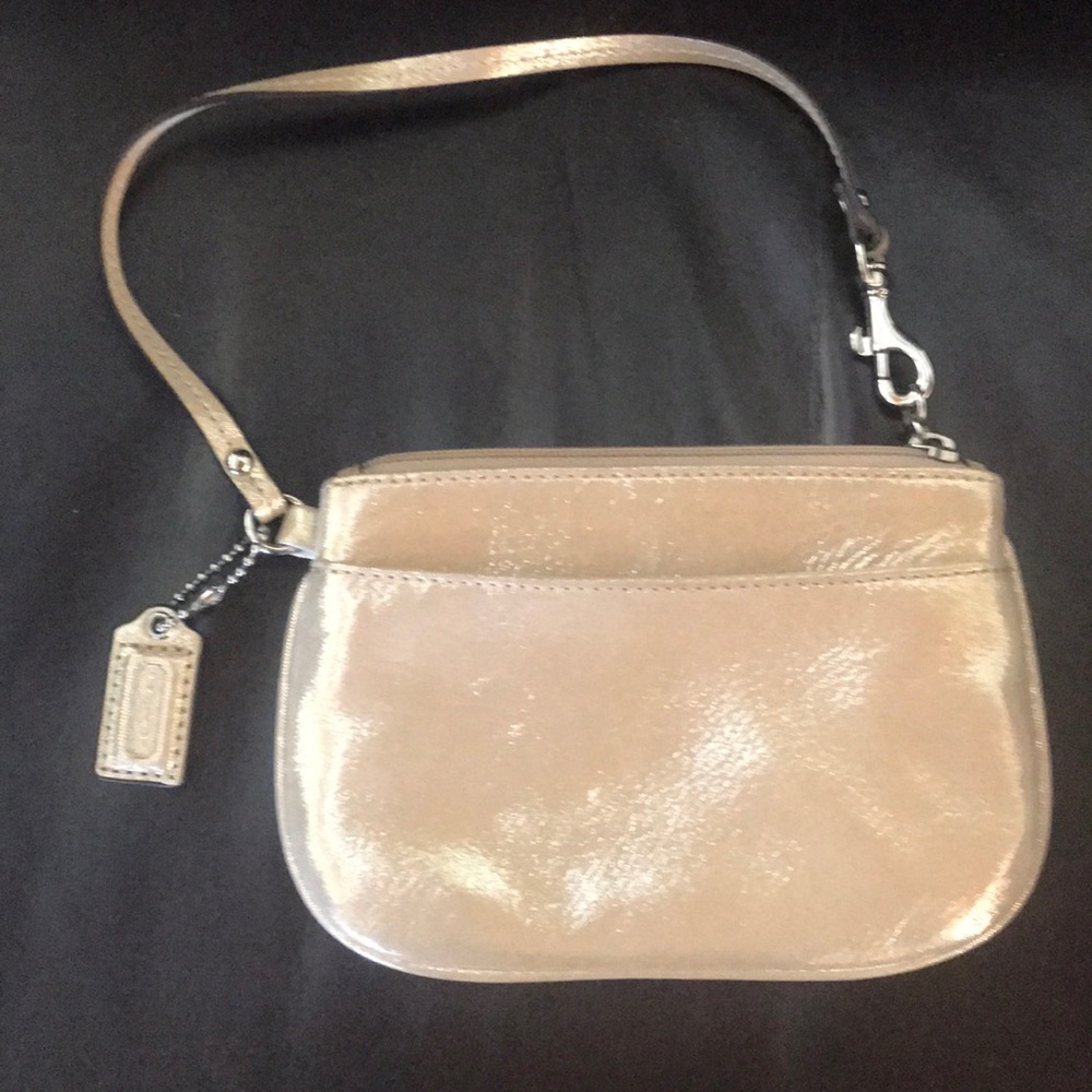 NEW Gold Coach Wristlet